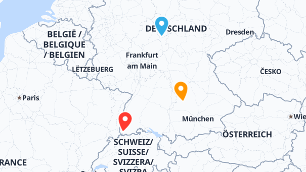 Map of company locations