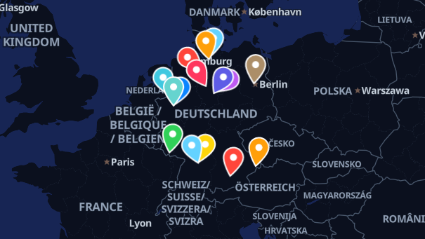 Map of company locations