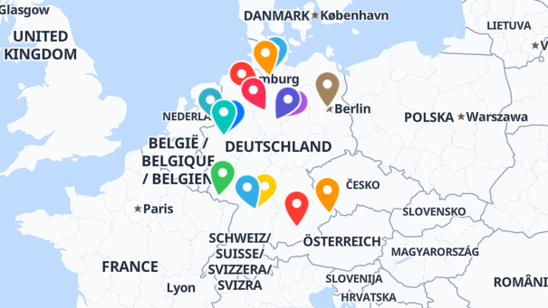 Map of company locations