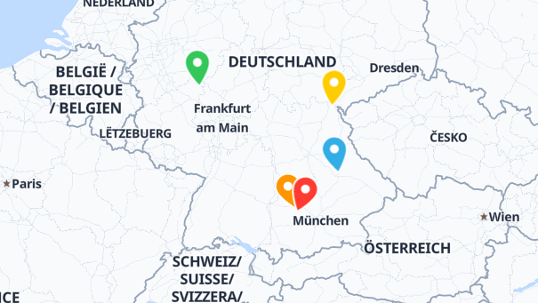 Map of company locations