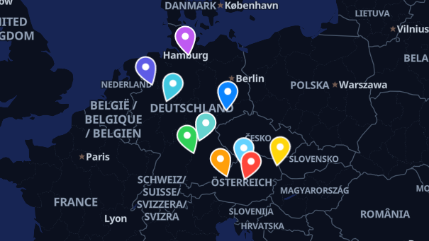 Map of company locations