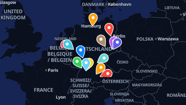 Map of company locations