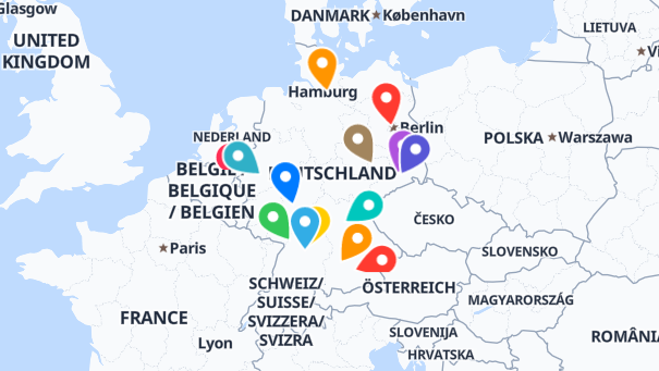Map of company locations