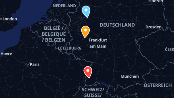 Map of company locations