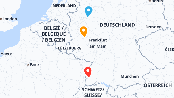 Map of company locations