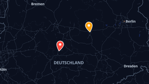Map of company locations