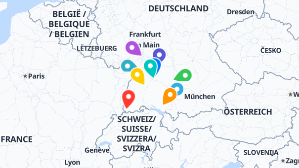 Map of company locations