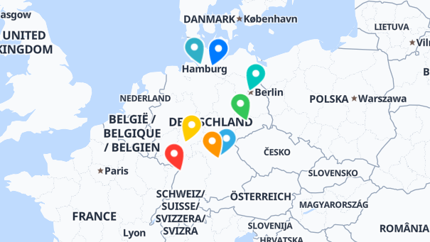 Map of company locations