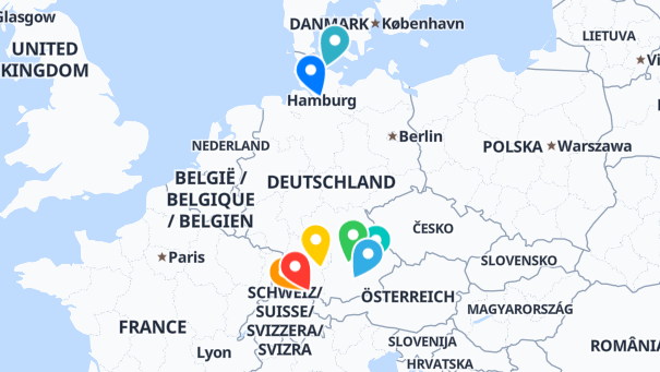 Map of company locations