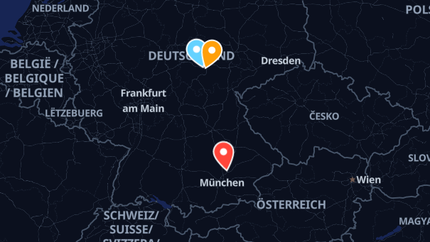 Map of company locations