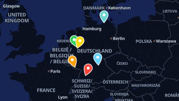 Map of company locations