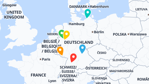 Map of company locations