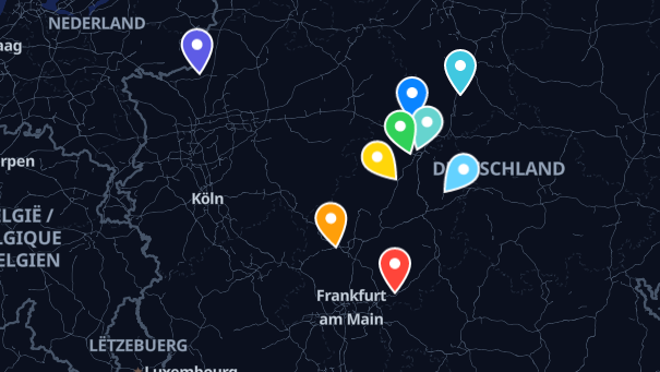 Map of company locations