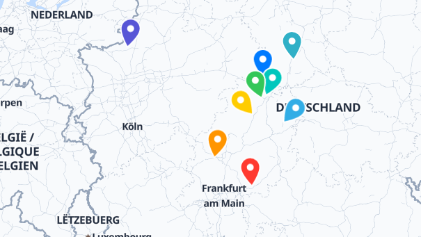 Map of company locations