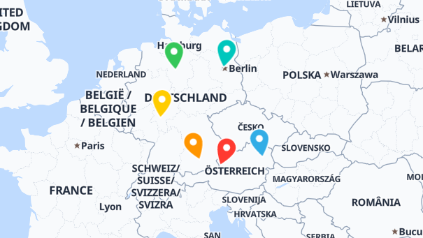 Map of company locations