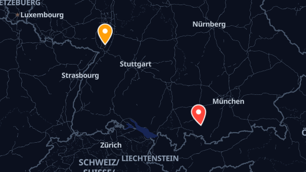 Map of company locations