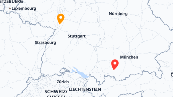 Map of company locations