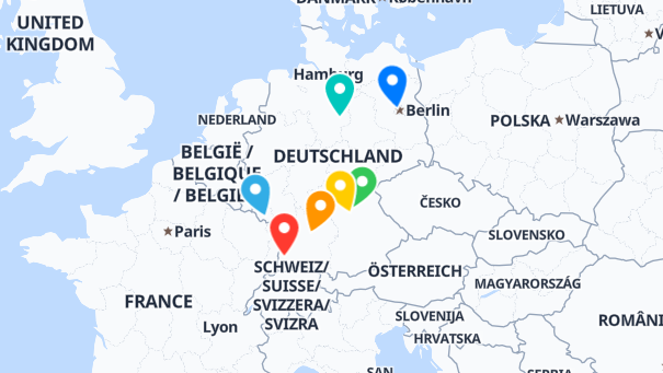 Map of company locations