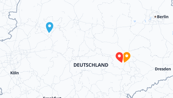 Map of company locations