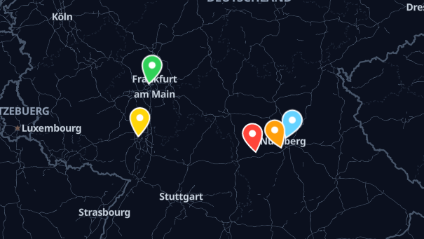 Map of company locations