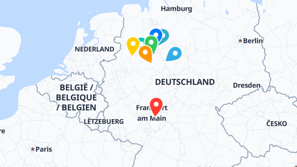Map of company locations