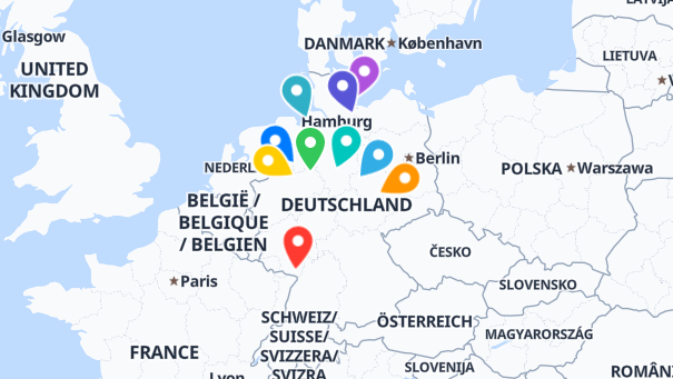 Map of company locations