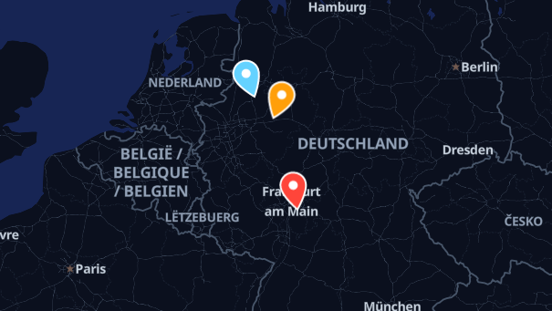 Map of company locations