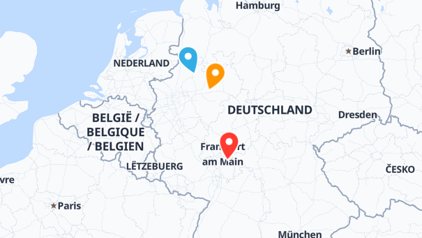 Map of company locations