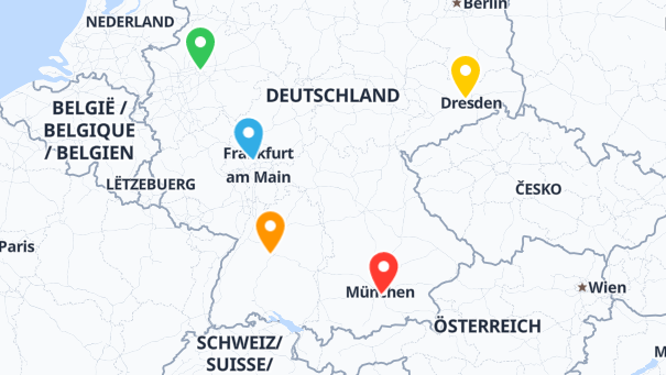 Map of company locations