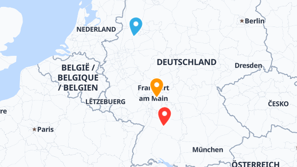 Map of company locations