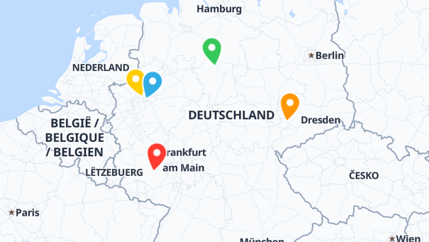 Map of company locations