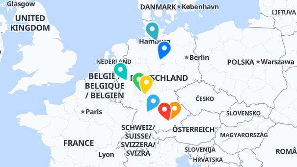 Map of company locations