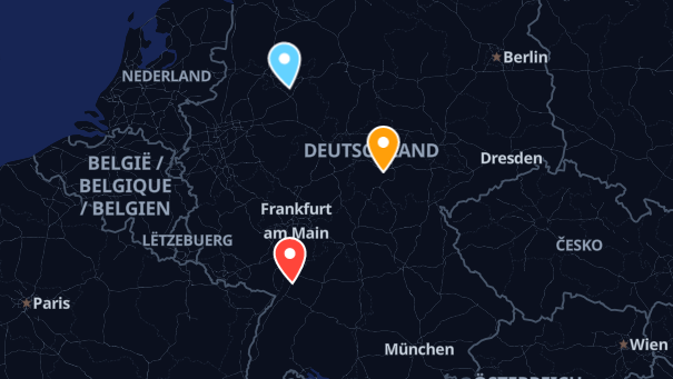 Map of company locations
