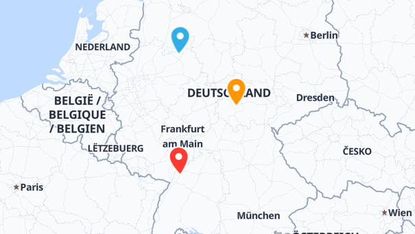 Map of company locations