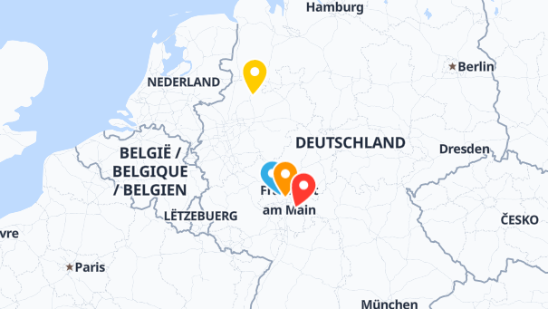 Map of company locations