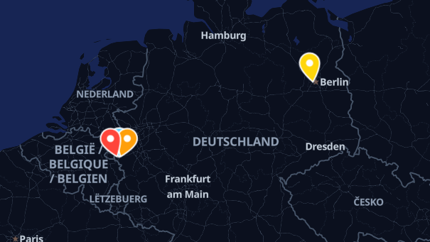 Map of company locations