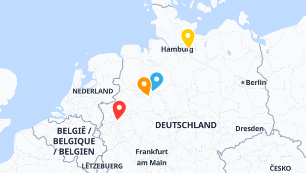 Map of company locations