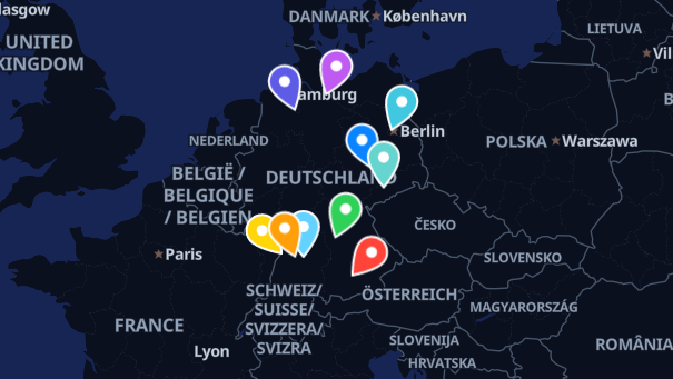 Map of company locations