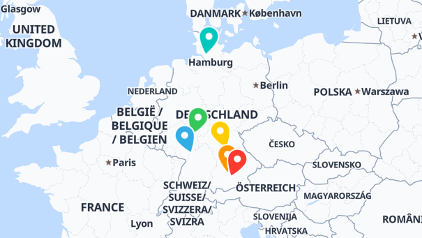 Map of company locations