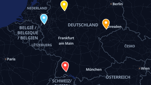 Map of company locations