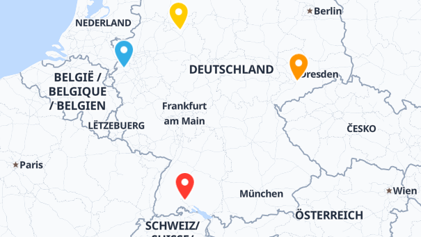 Map of company locations