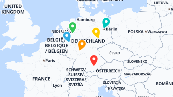 Map of company locations