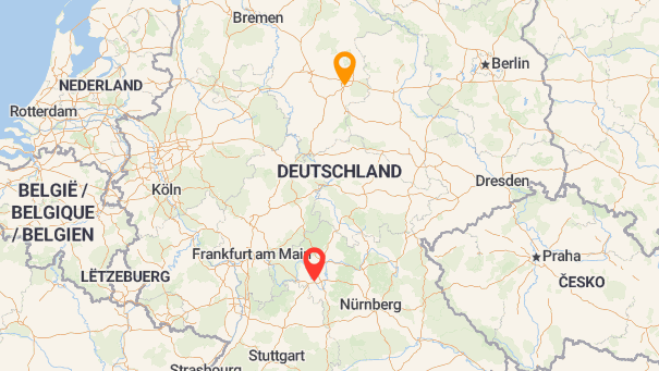 Map of company locations