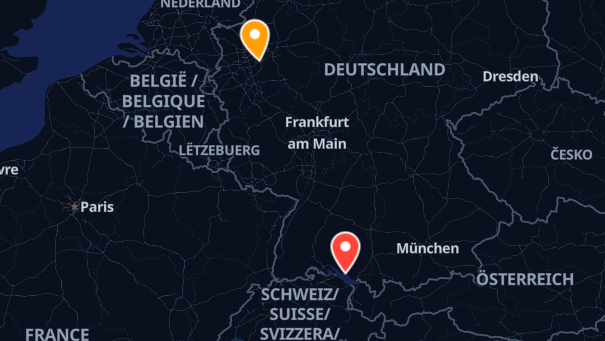 Map of company locations