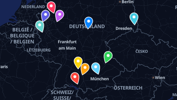 Map of company locations