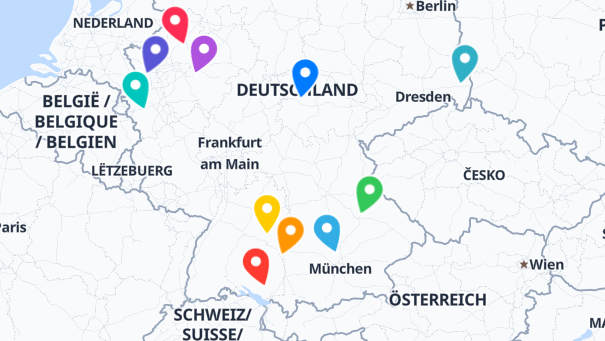 Map of company locations