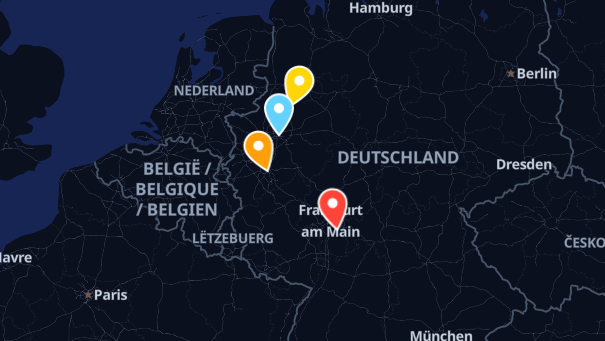 Map of company locations