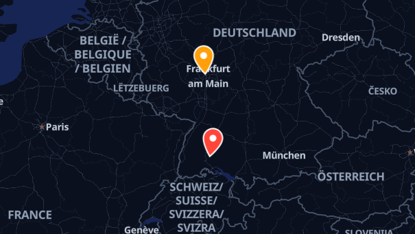 Map of company locations