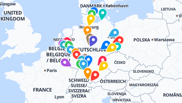 Map of company locations