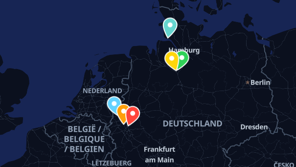 Map of company locations